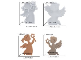 Set 2 moldes silicona angelitos nena y nene